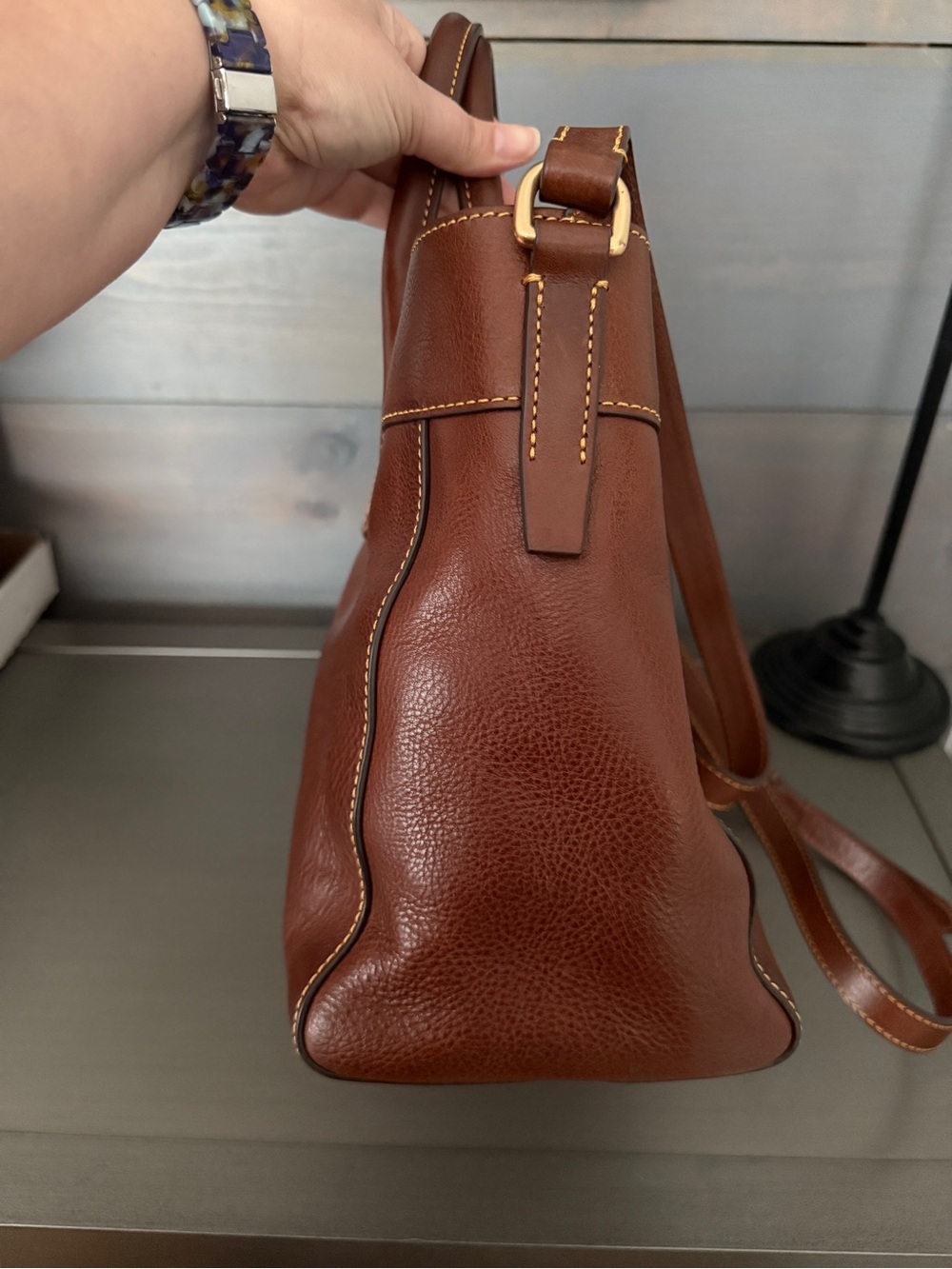 Dooney & Bourke Florentine Amelie Logo Lock Tote - Picture 10 of 16